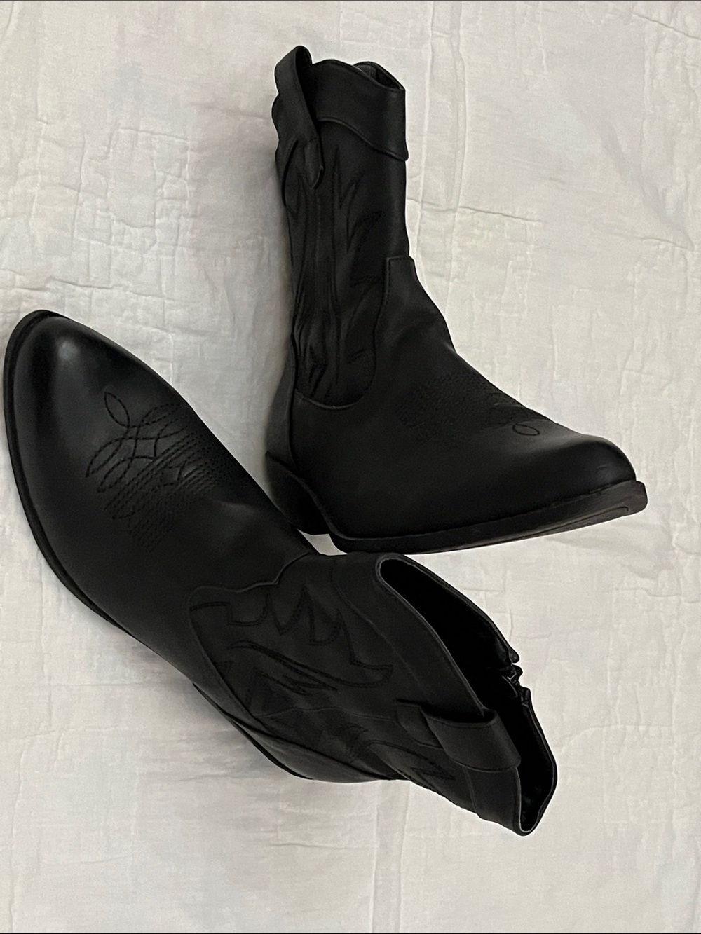 Classic Black Western Ankle Boots